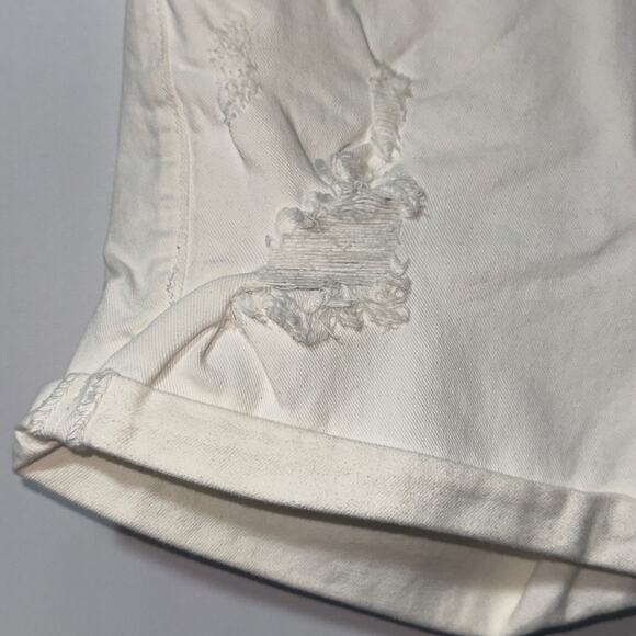 Garage white stretch distressed style Jean shorts juniors size 3 - Picture 6 of 8